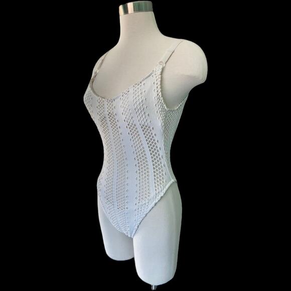 One Of A Kind Vintage Moschino Crochet High Leg One Piece Vintage 1980’s Size - Picture 4 of 7